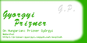 gyorgyi prizner business card